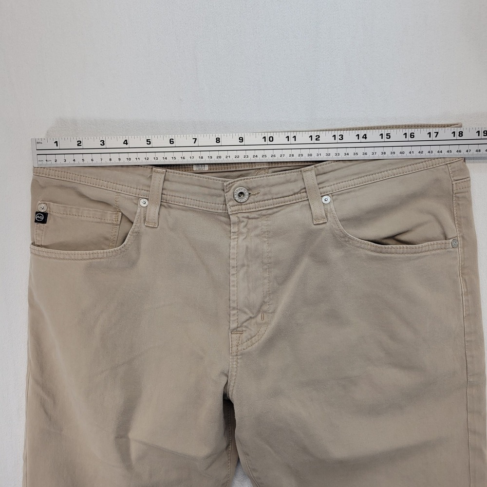 AG Adriano Goldschmied The Protege Pants Mens 36x31* Tan Straight Leg Khaki USA - Picture 9 of 12